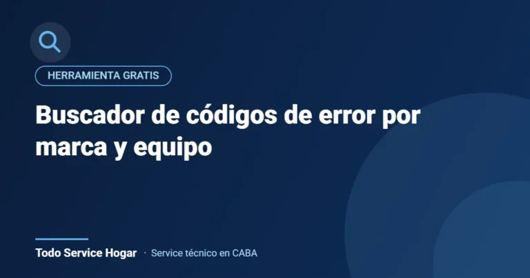 Buscador de códigos de error por marca y equipo