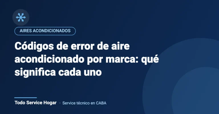 Códigos de error de aire acondicionado por marca: qué significa cada uno