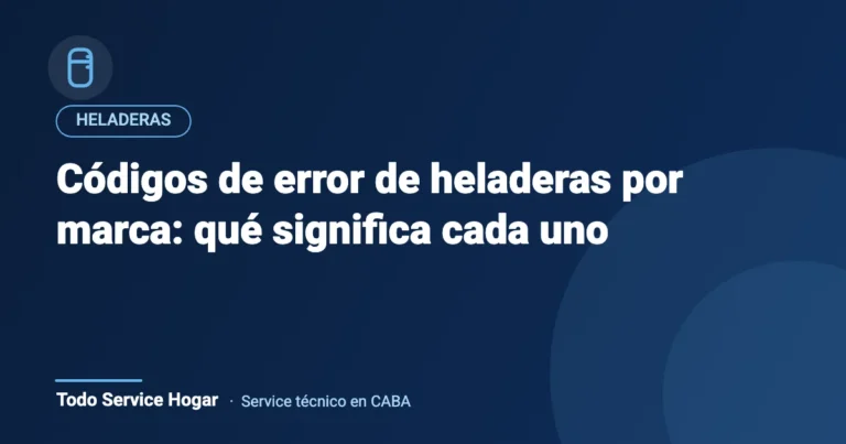Códigos de error de heladeras por marca: qué significa cada uno
