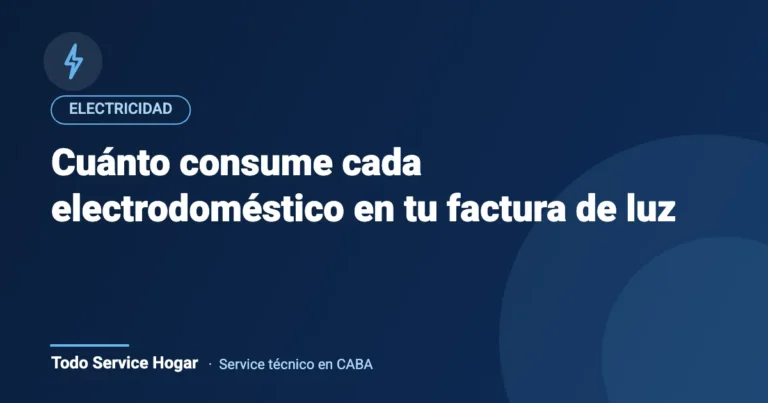 Cuánto consume cada electrodoméstico en tu factura de luz