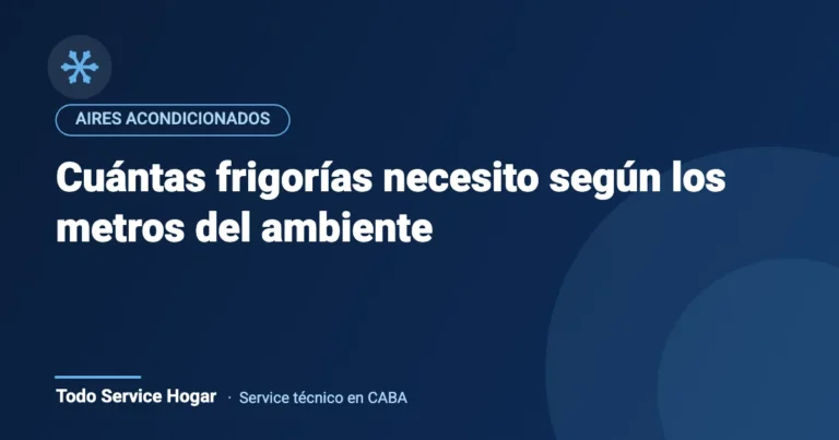 Cuántas frigorías necesito según los metros del ambiente