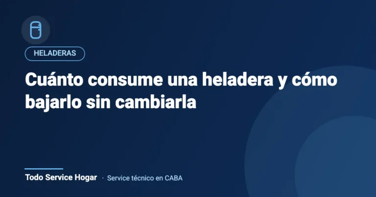 Cuánto consume una heladera y cómo bajarlo sin cambiarla