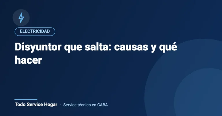Disyuntor que salta: causas y qué hacer