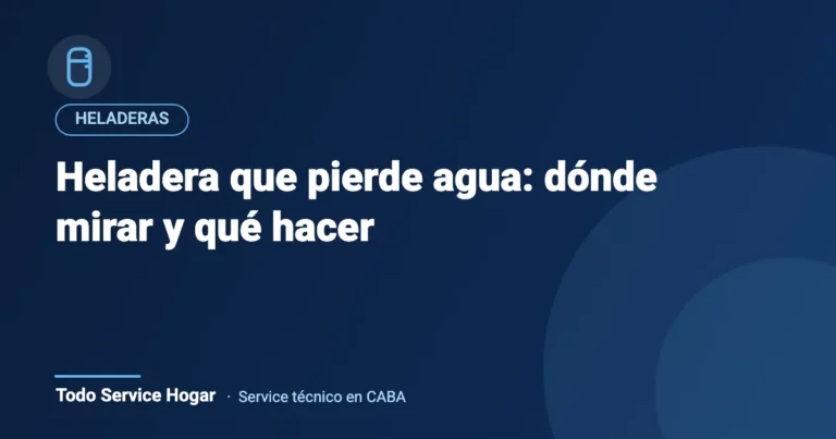 Heladera que pierde agua: dónde mirar y qué hacer