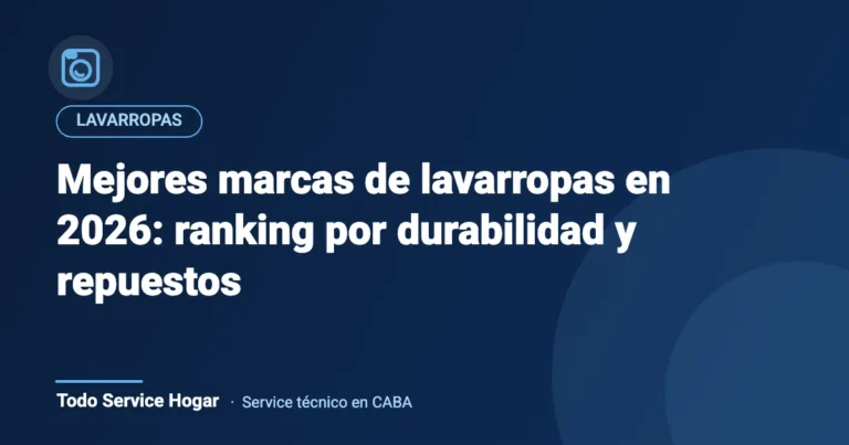 Mejores marcas de lavarropas en 2026: ranking por durabilidad y repuestos