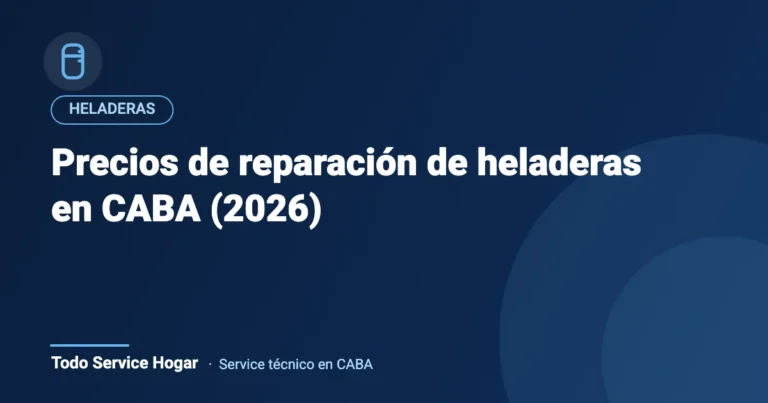 Precios de reparación de heladeras en CABA (2026)
