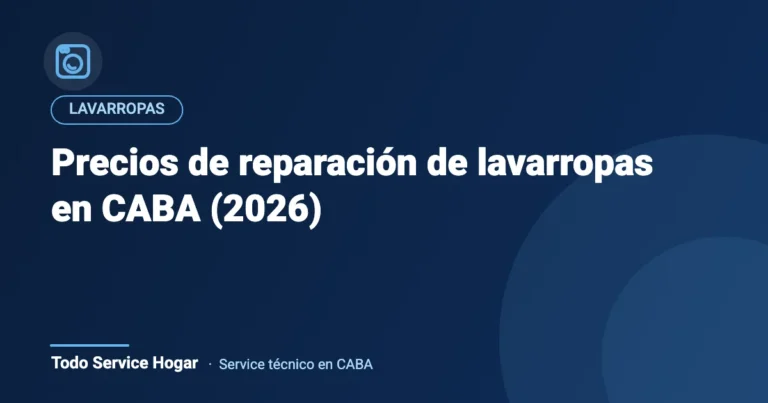 Precios de reparación de lavarropas en CABA (2026)