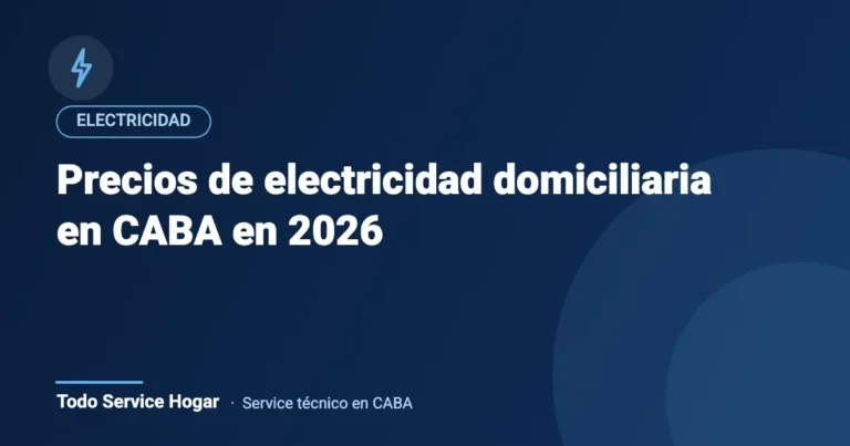 Precios de electricidad domiciliaria en CABA en 2026
