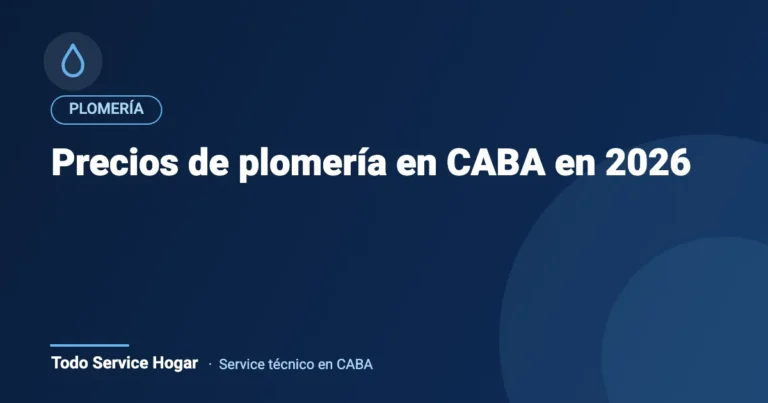 Precios de plomería en CABA en 2026